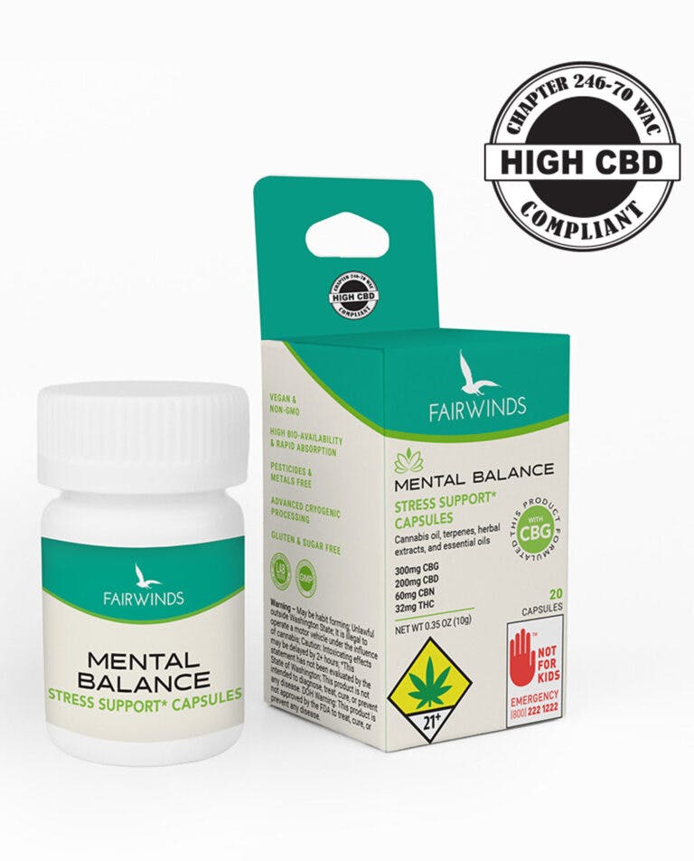 FW - Mental Balance Capsules 20pk - 32mg/THC 300mg/CBG 200mg/CBD