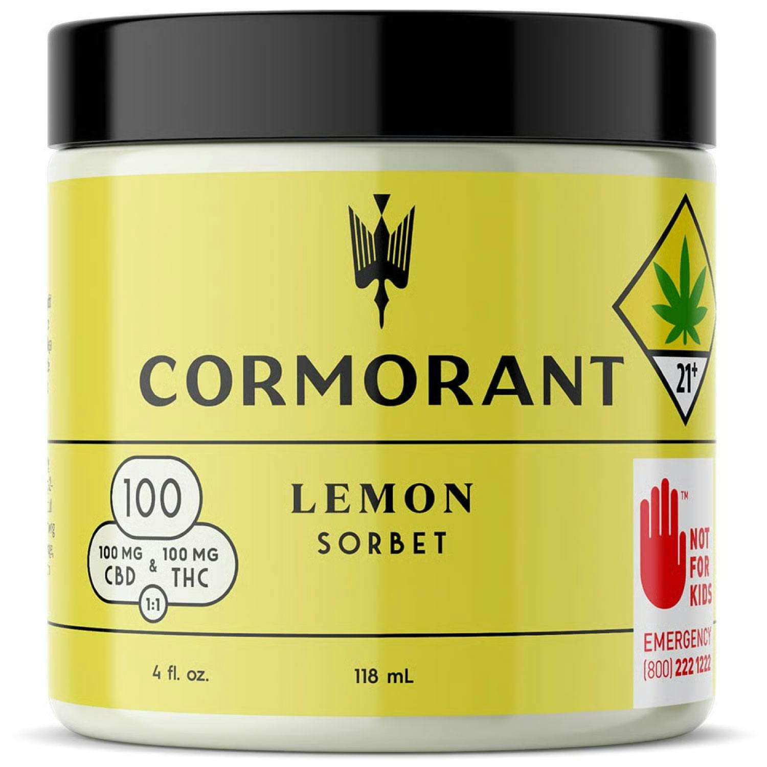 CE - 8oz Lemon Sorbet 1:1 THC:CBD 100 mg