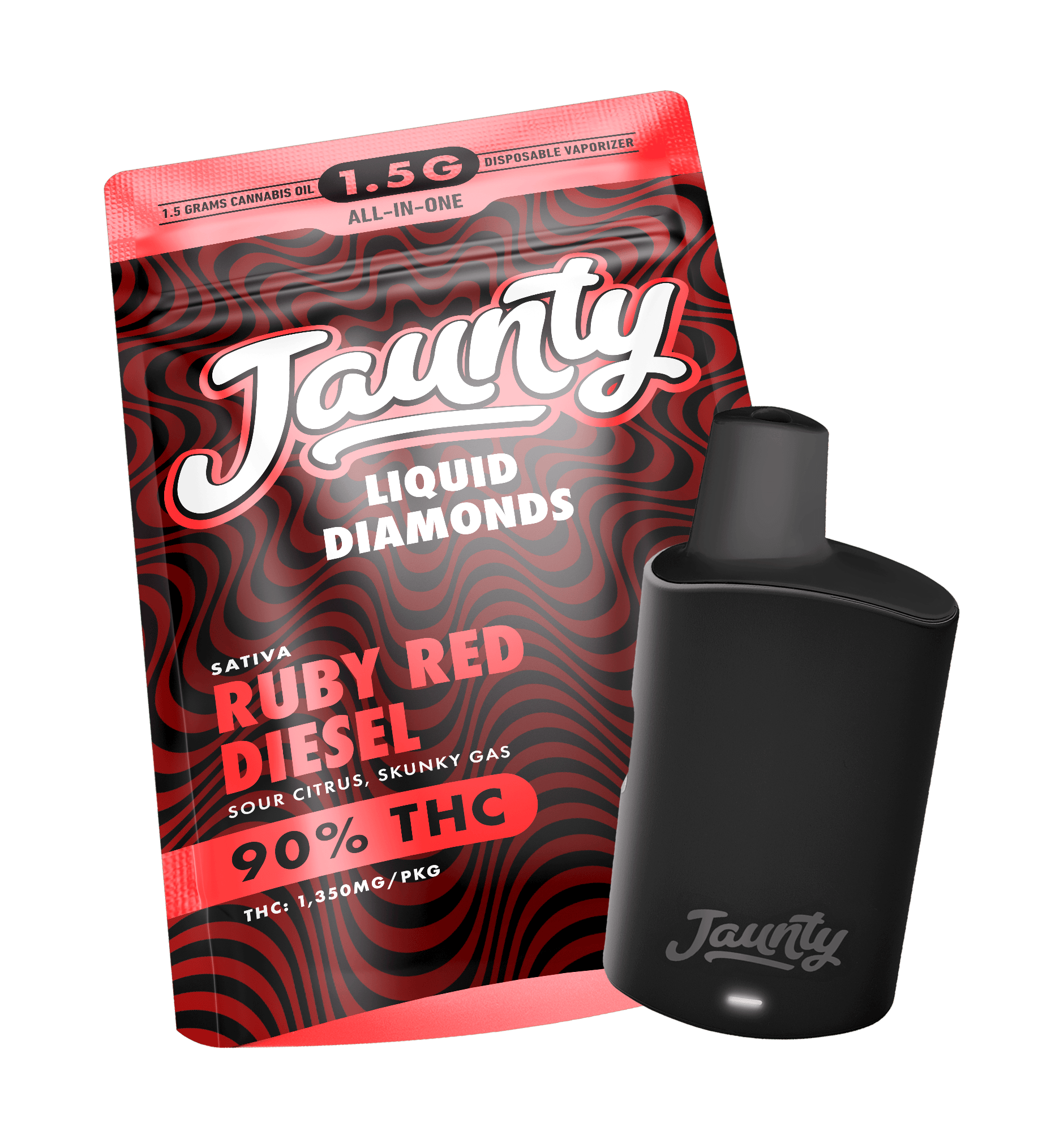 AIO Vape Palm | Live Liquid Diamonds | Ruby Red | 1.5 g