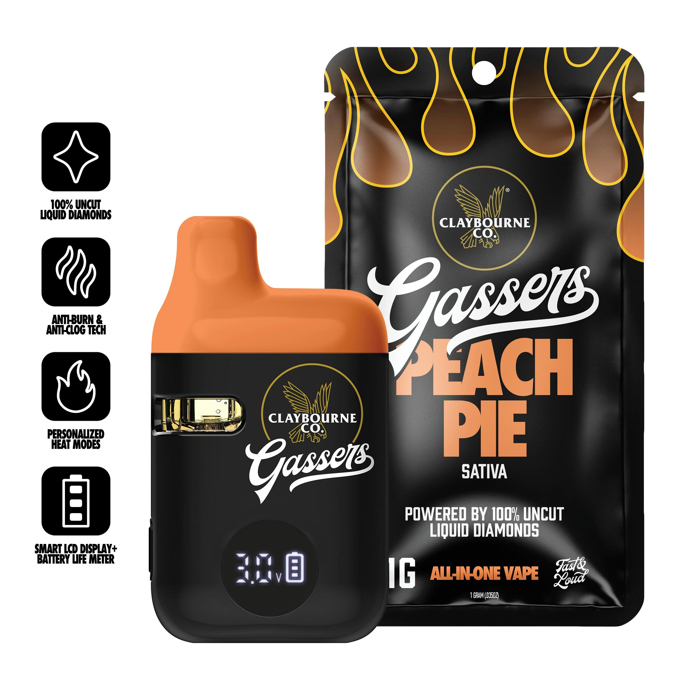 AIO Vape | Live Liquid Diamonds | Gassers | Peach Pie | 1 g