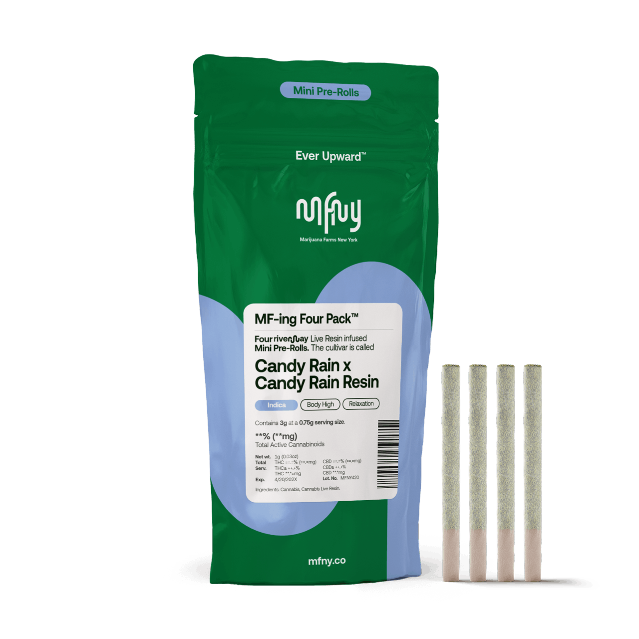 Infused Pre-Rolls | Live Resin | Candy Rain x Candy Rain | 4pk x 0.75g | 3 g