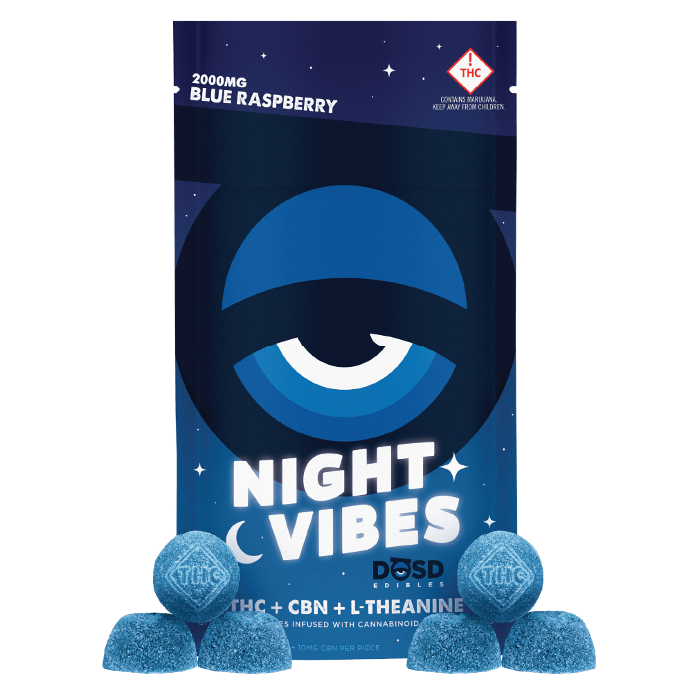 2000MG Night Vibes - Blue Raspberry 10:1 (THC/CBN)