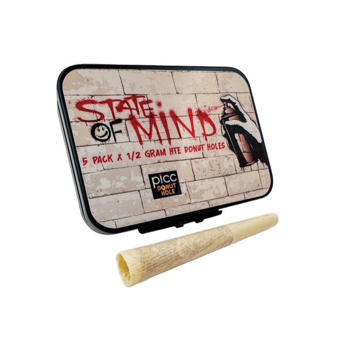 Infused Pre-Rolls | State of Mind | Cherry Breath x Cherry Pie Live Resin | 5pk x 0.5g | 2.5 g