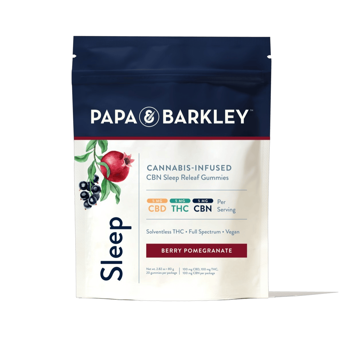 Gummies | Berry Pomegranate "Sleep" | 1:1:1 | CBD:THC:CBN | 20pk x 5mg | 100 mg