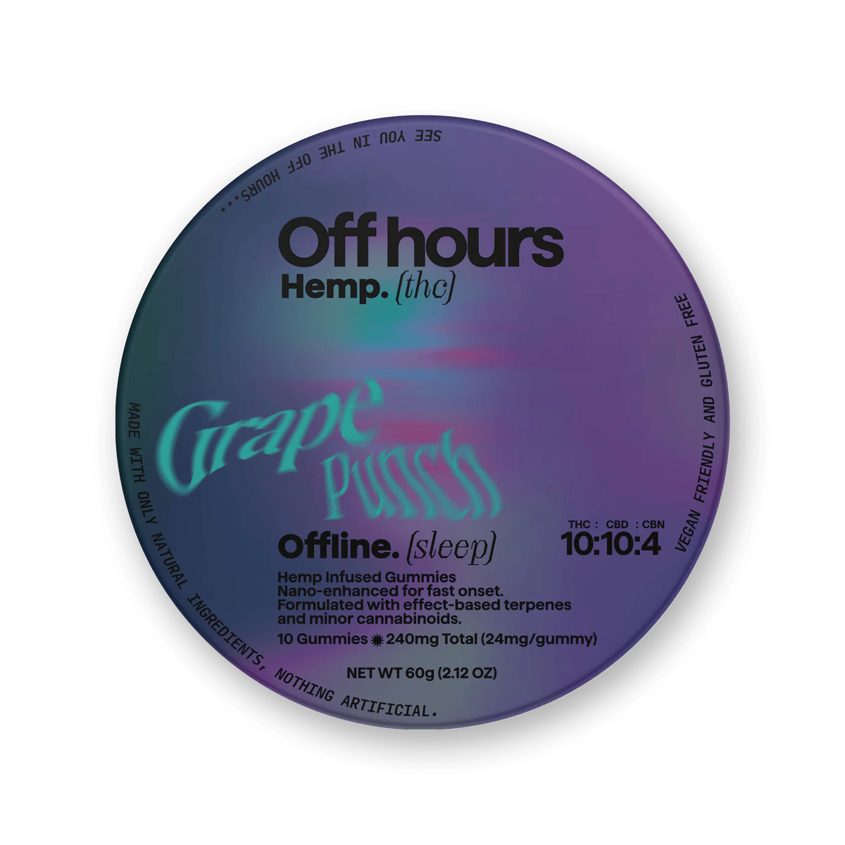 Gummies | Offline "Sleep" | Grape Punch | 10:10:4 | THC:CBD:CBN | 10pk | 100 mg