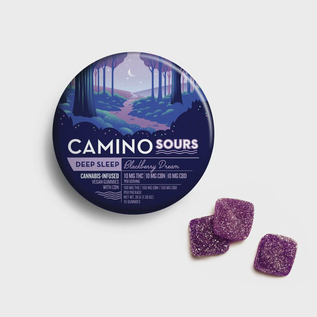 Sour Gummies | 10pk x 10mg | 100 mg - | Blackberry Dream "Deep Sleep" | 1:1: | THC:CBD:CBN
