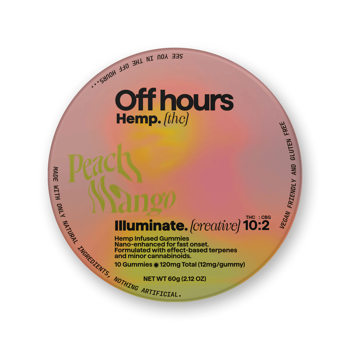 Gummies | Illuminate "Creative" | Peach Mango | 10:2 | THC:CBG | 10pk | 100 mg