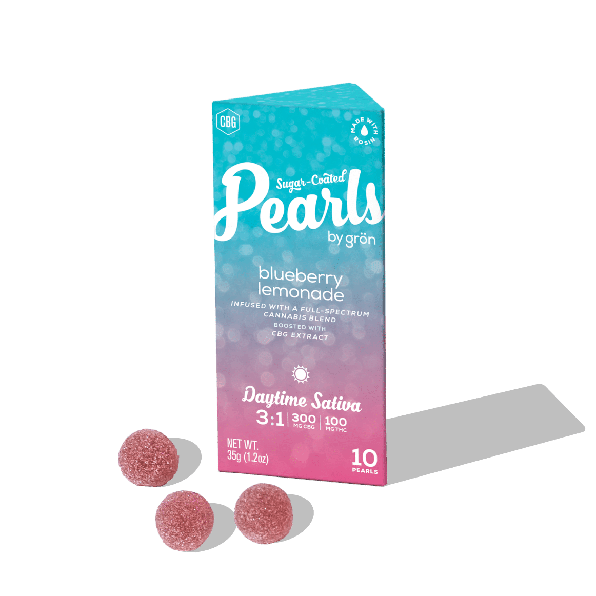 gron | Pearls Gummies | Blueberry Lemonade "Daytime Sativa" | 3:1 | CBG:THC | 10pk