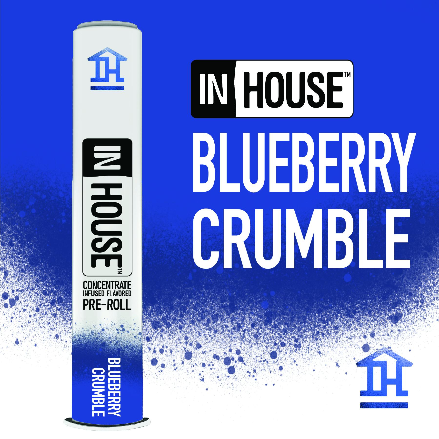 InHouse | Blueberry Crumble | 0.75g PreRoll | Infused