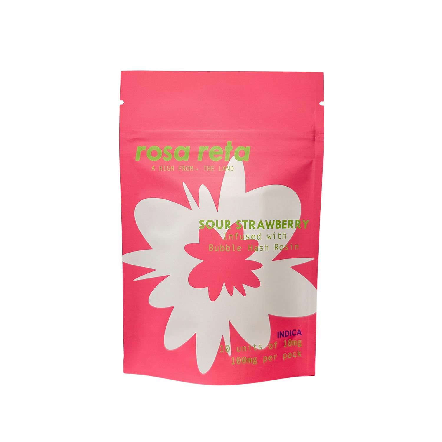 Bubble Hash Rosin Gummies | Sour Strawberry | 10pk x 10mg | 100 mg