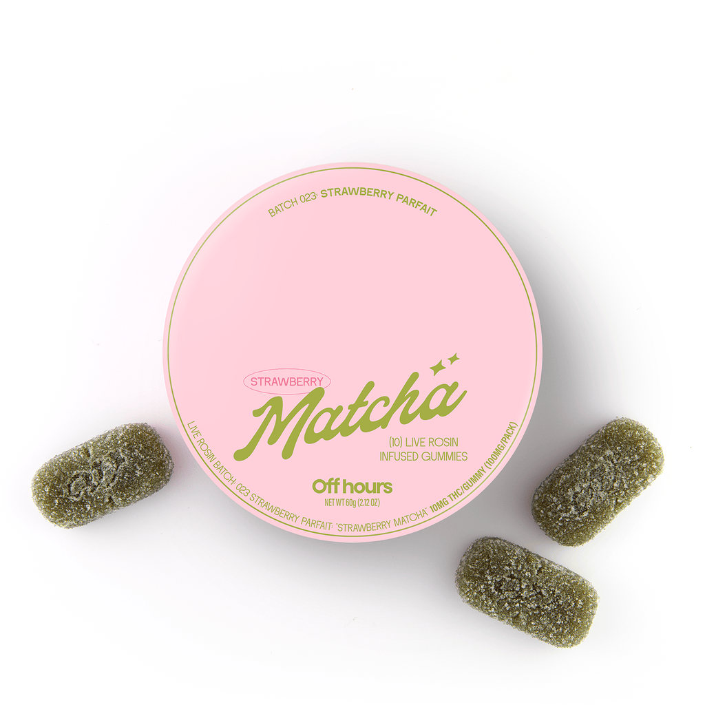 Gummies | Live Rosin | Strawberry Parfait "Batch: 23" | Strawberry Matcha | 10pk | 100 mg