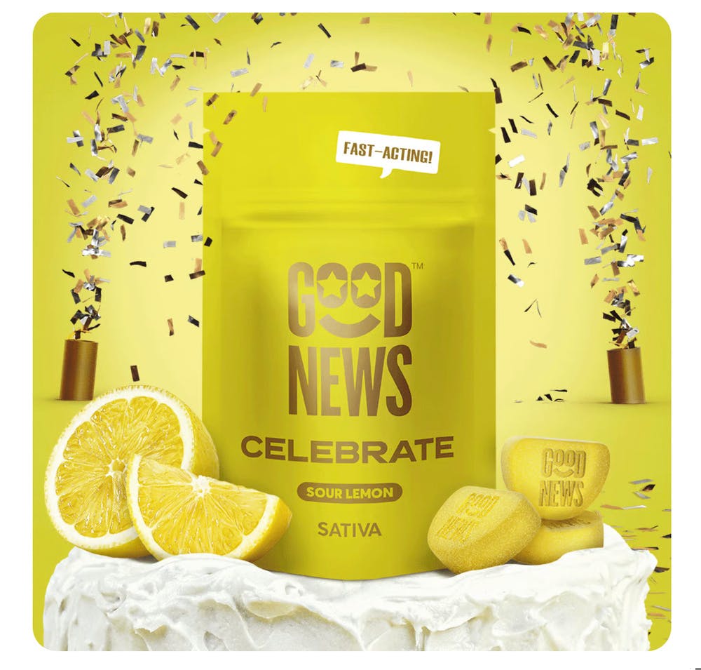Good News | Celebrate | 100mg Gummies | Sour Lemon