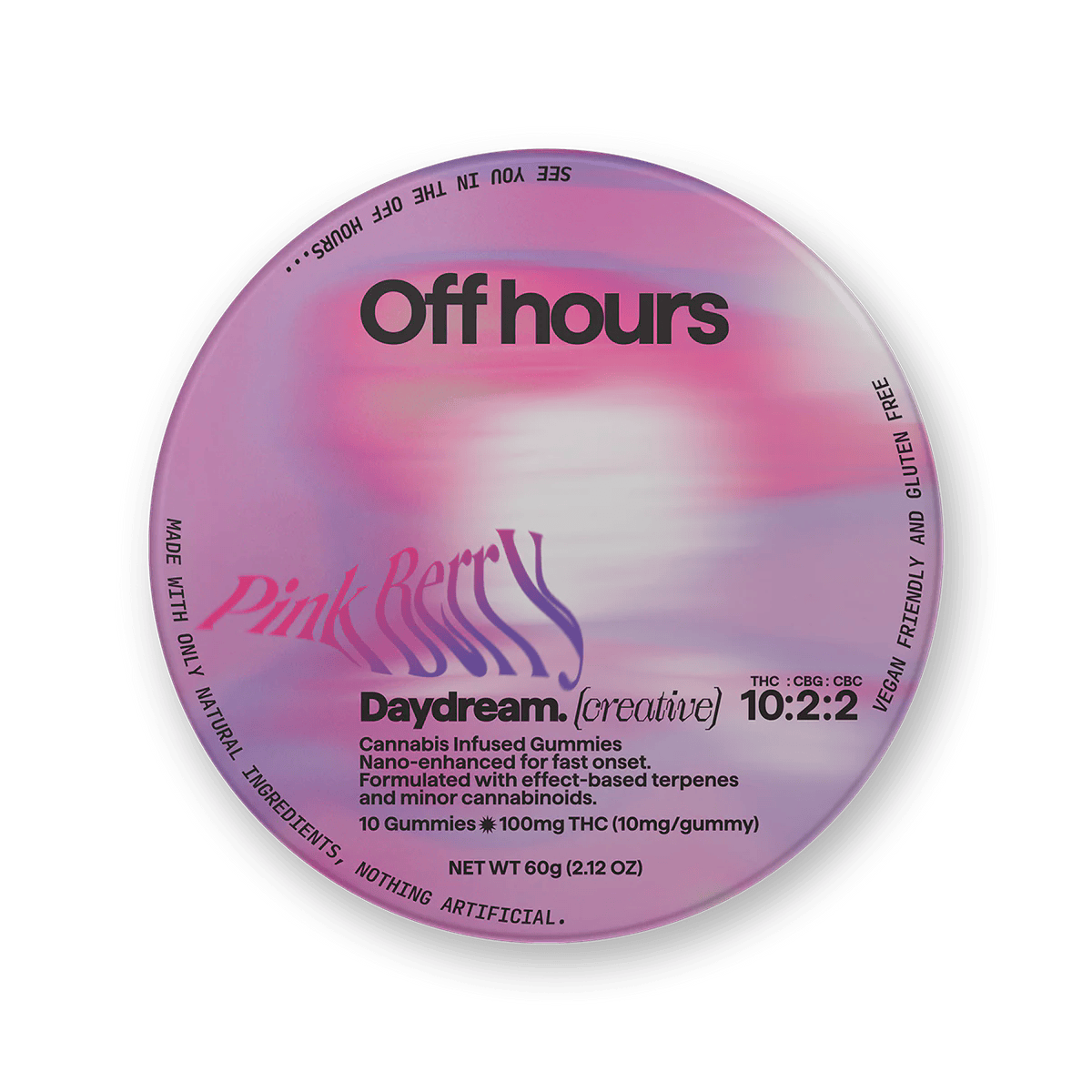 Gummies | Daydream "Creative" | Pink Berry | 10:2:2 | THC:CBG:CBC | 10pk | 100 mg