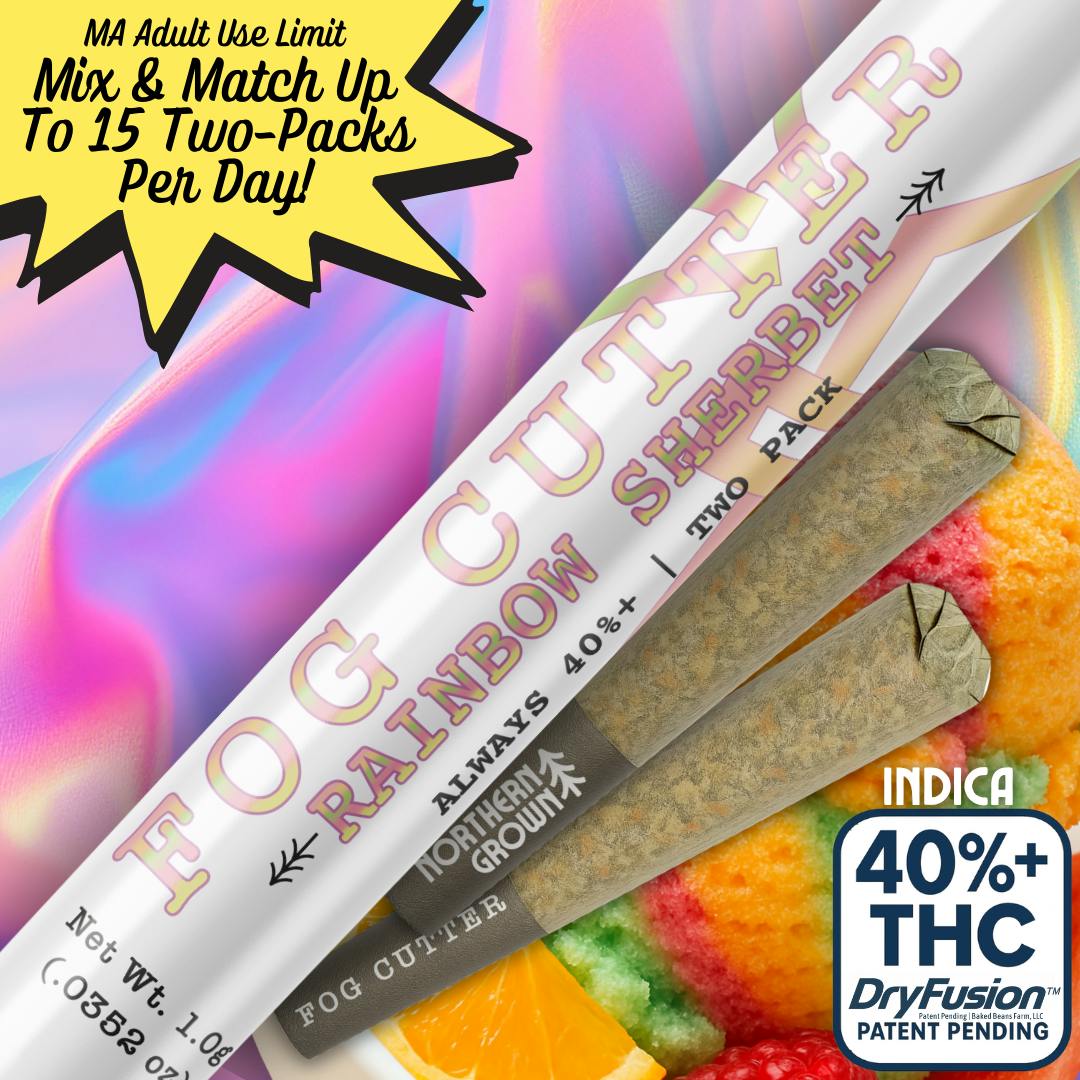 Fog Cutter | Rainbow Sherbet | .5g infused Preroll | 2PK