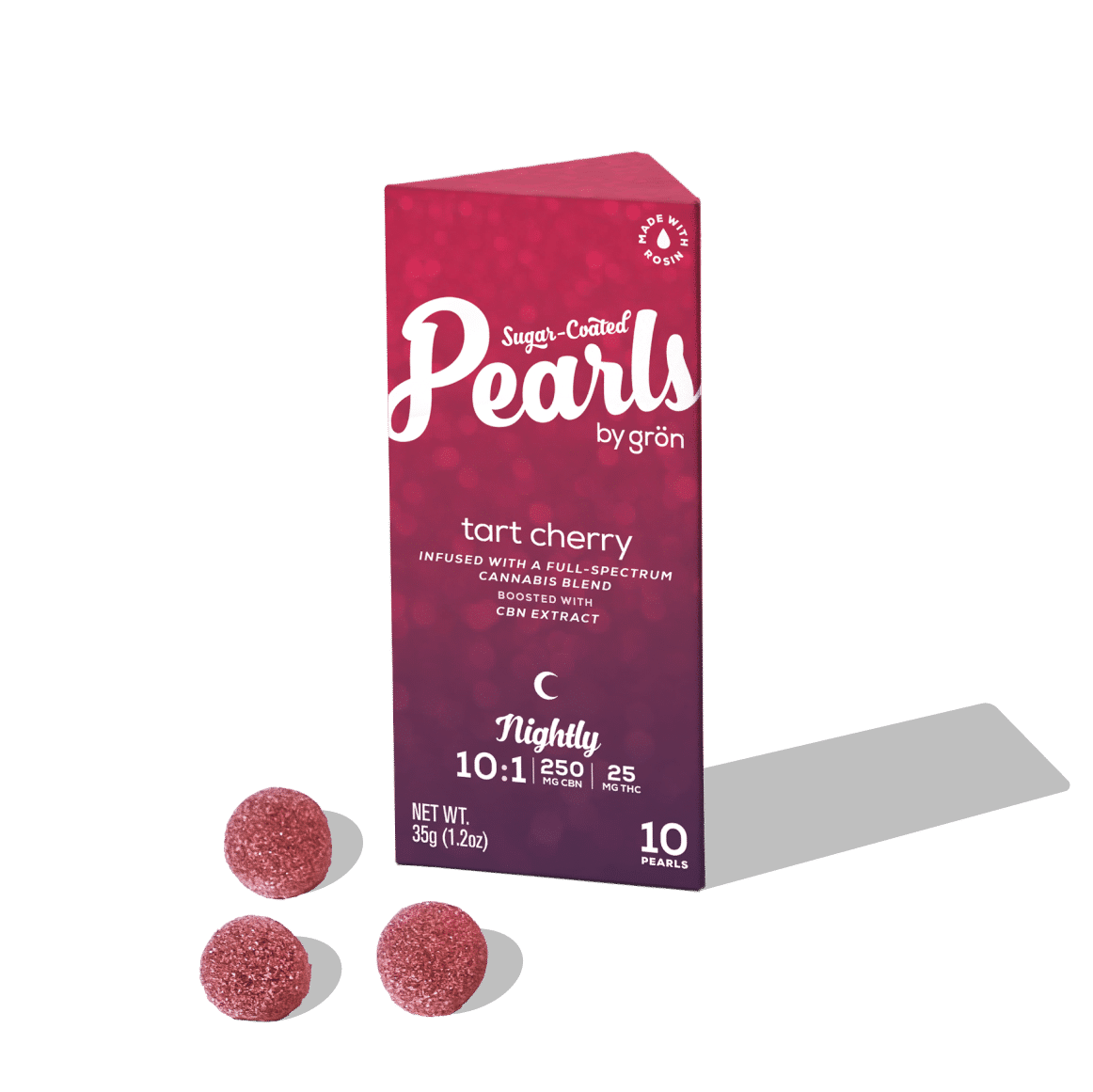 gron | Pearls Gummies | Tart Cherry "Nightly" | 10:1 | CBN:THC | 10pk