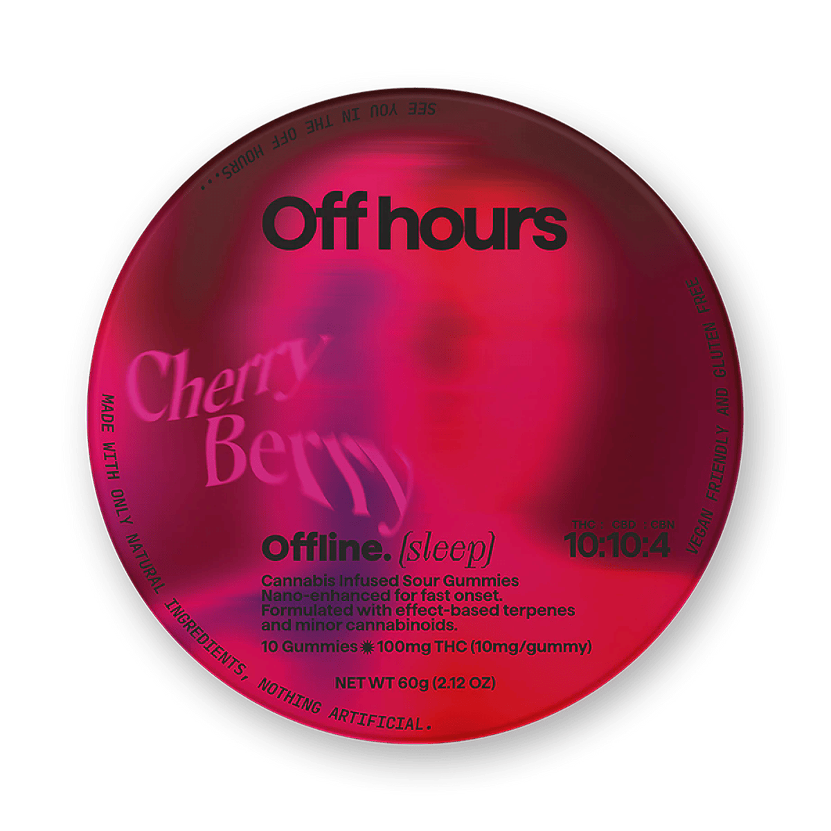 Gummies | Offline "Sleep" | Cherry Berry | 10:10:4 | THC:CBD:CBN | 10pk | 100 mg