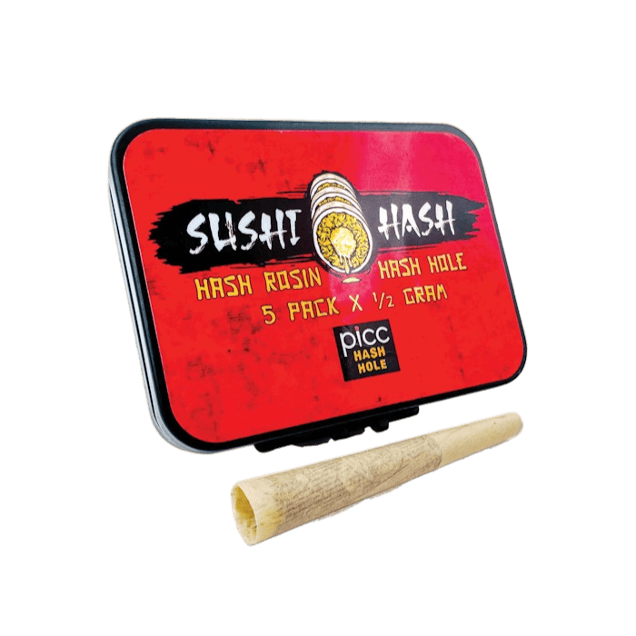 Infused Pre-Rolls | Sushi Hash | Ghost Train Haze x Sour Guava Rosin | 5pk x 0.5g | 2.5 g