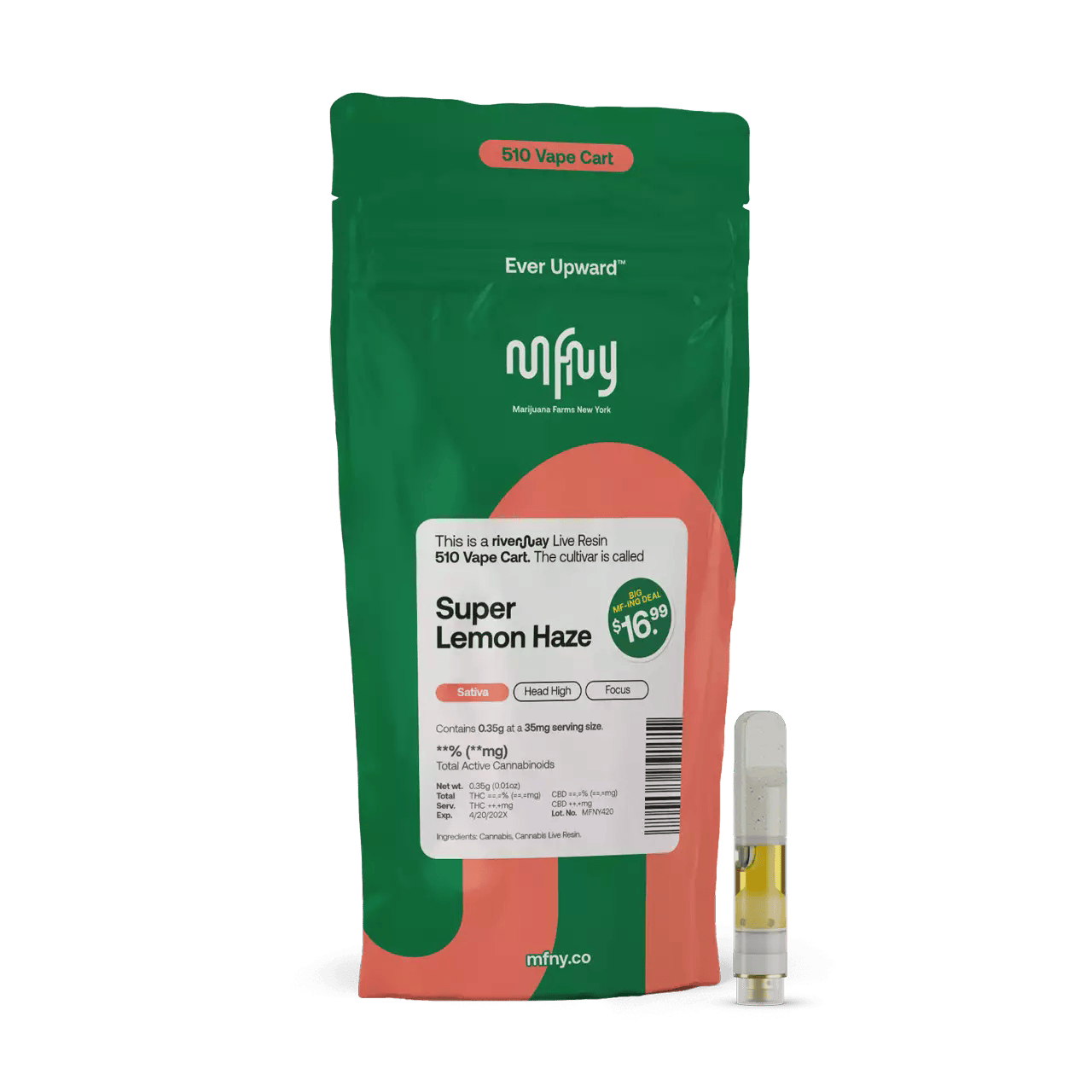 510 Cartridges | Live Resin | Super Lemon Haze | 0.35 g