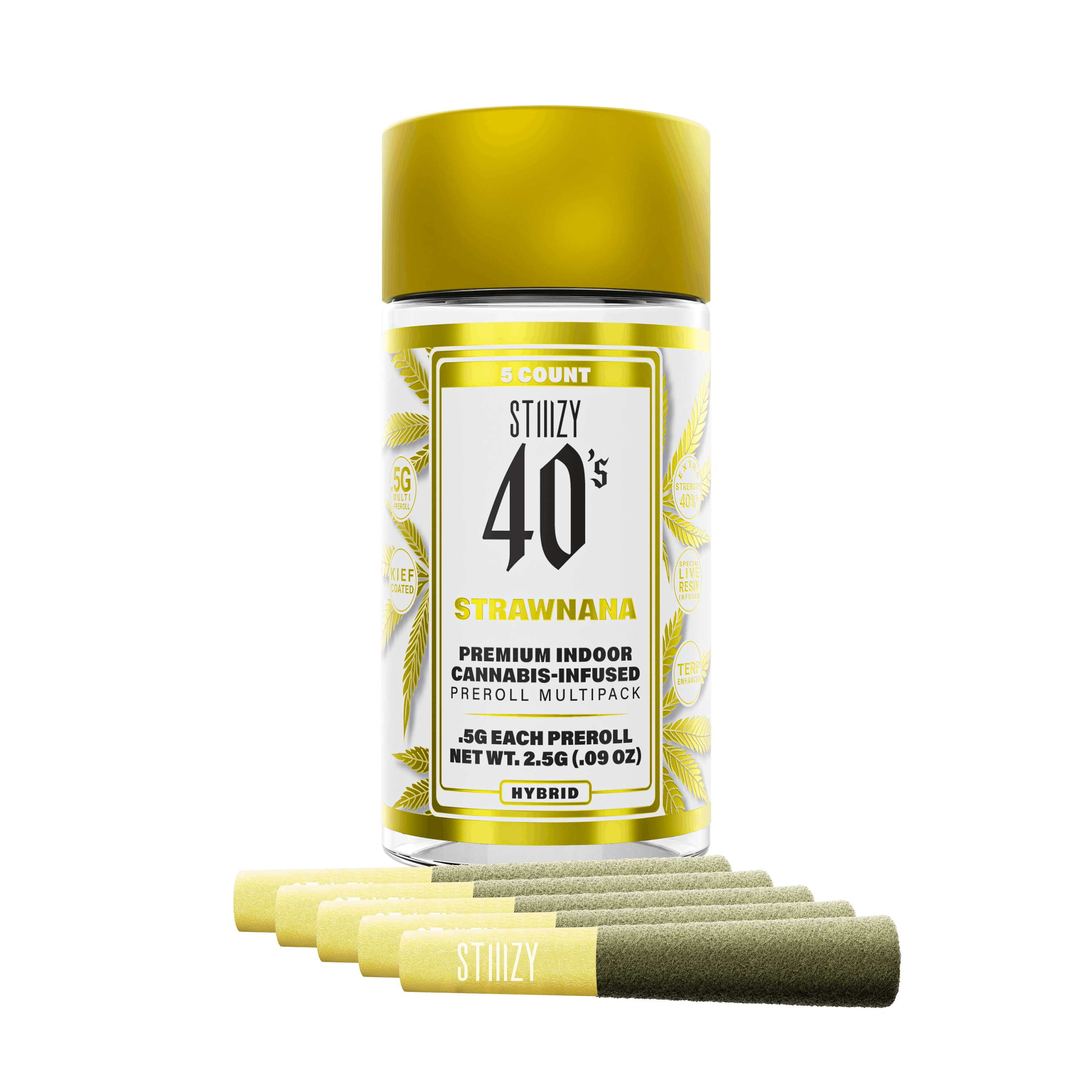 Infused Pre-Rolls | Strawnana 40'S | 5pk x 0.5g | 2.5 g