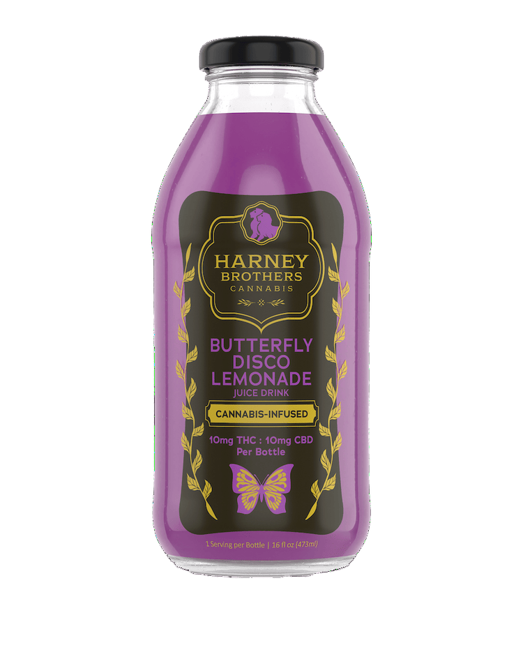 Infused Drink | Butterfly Disco Lemonade | 1:1 | THC:CBD | 10 mg : 10 mg