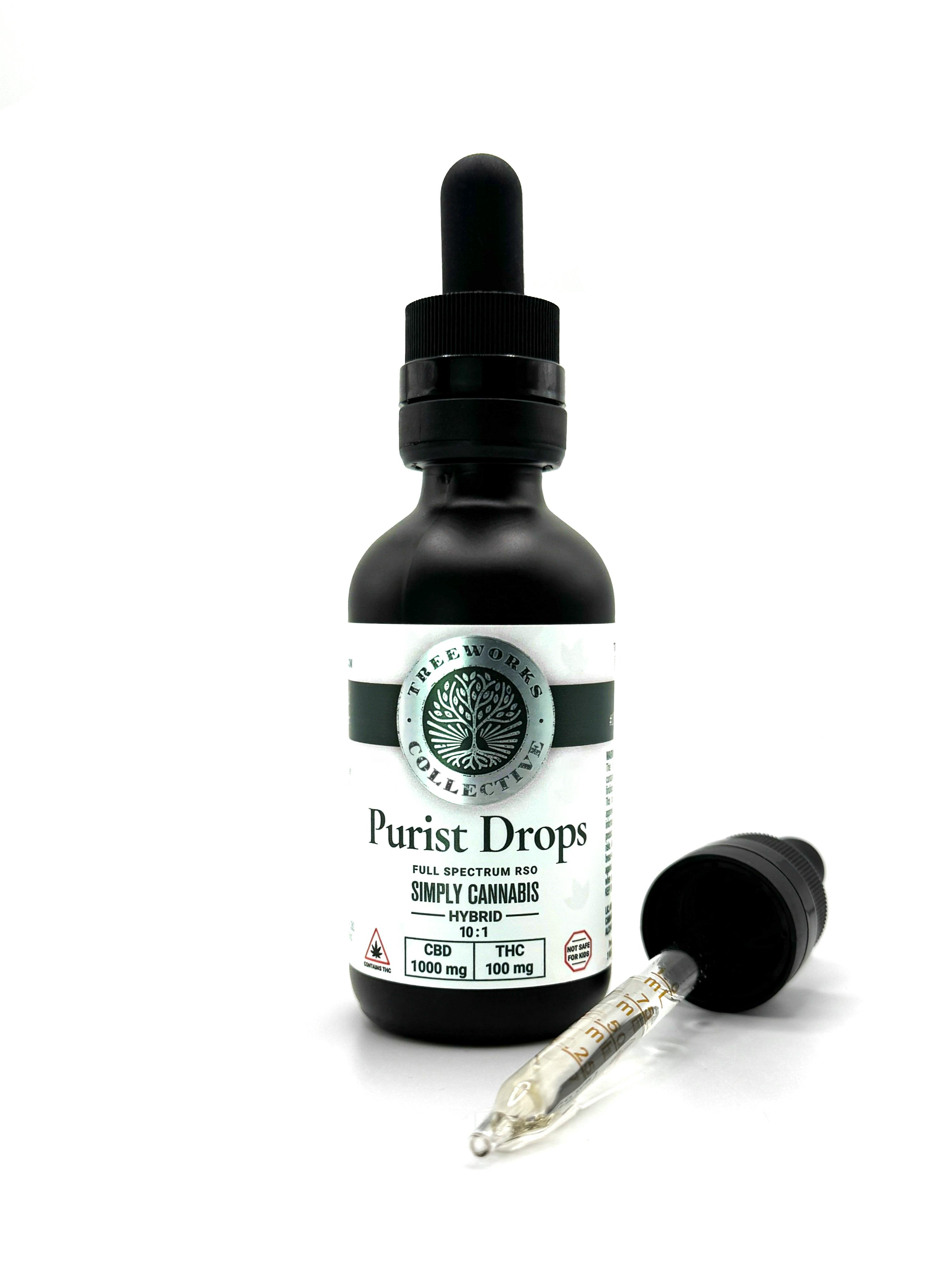 Purist Drops - Simply Cannabis - 1100 TAC Bottle