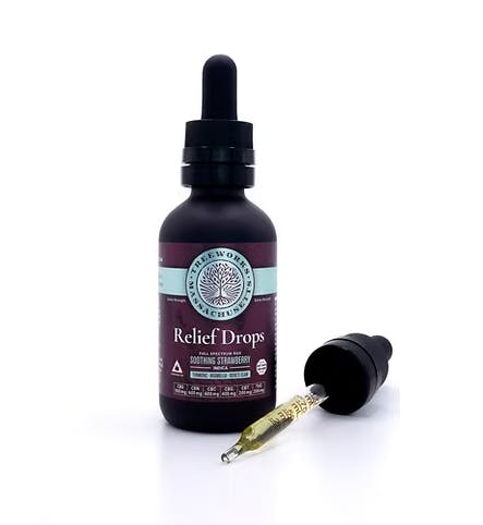 Treeworks Collective | Relief Drops | Soothing Strawberry | Indica | Tincture | 5:3:3:1:1| CBD\CBN\CBG\CBC\THC