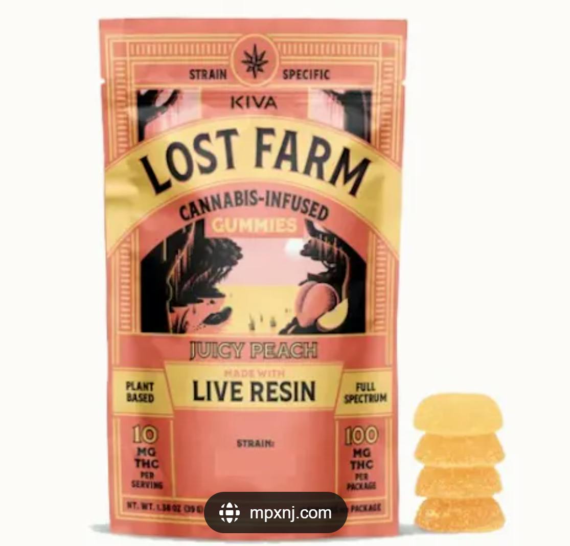 Lost Farm: Juicy Peach x GSC Sherbet (LIVE RESIN) 10MG Hybrid