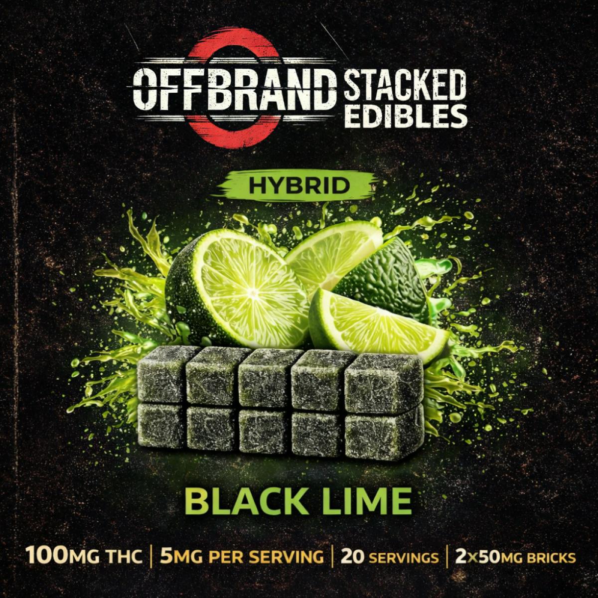 Black Lime - Stacked | 2pk Gummies | 100mg | Hybrid