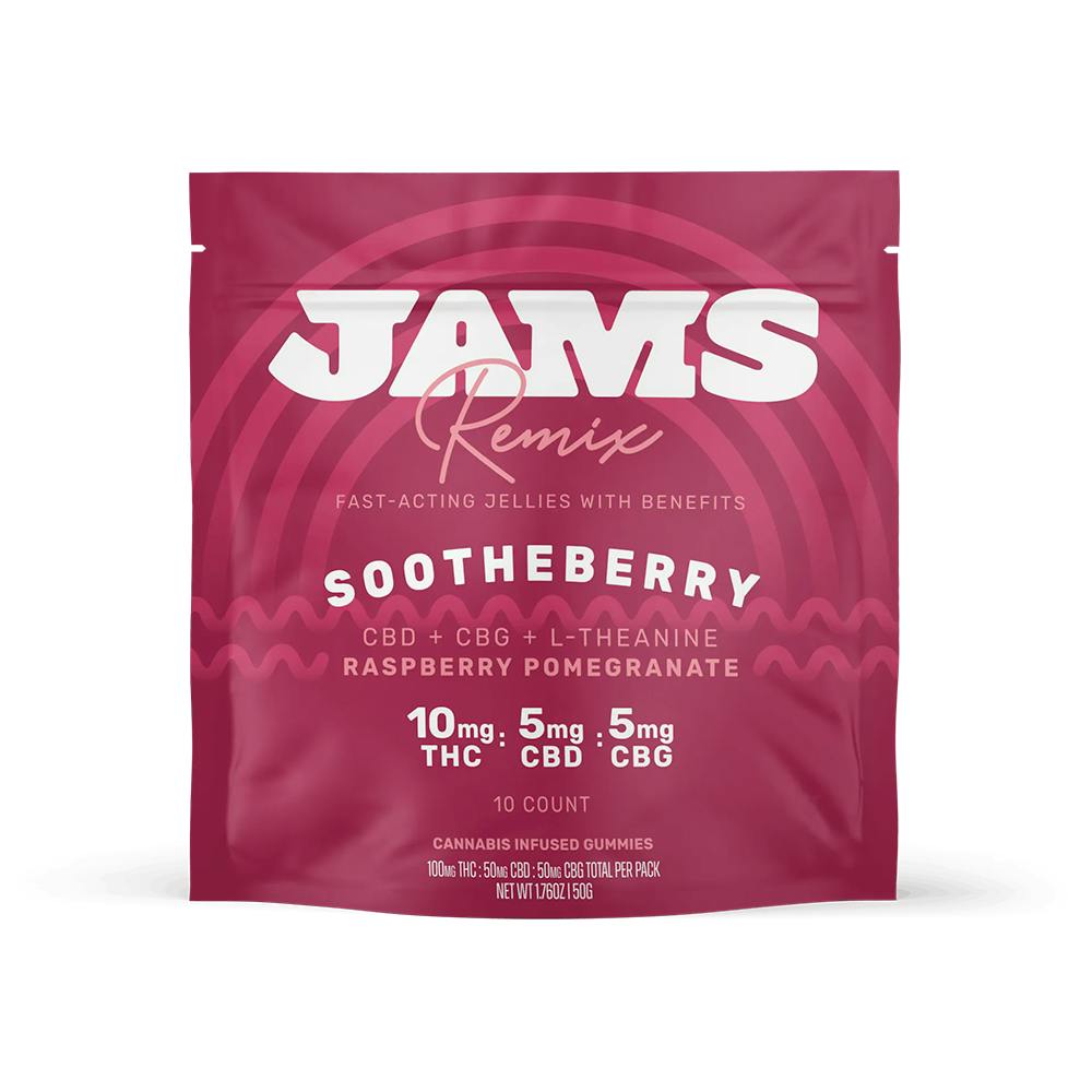 Jams Remix | Sootheberry 2:1:1 THC:CBD:CBG | Edibles | 10 Pack | 100mg (H)