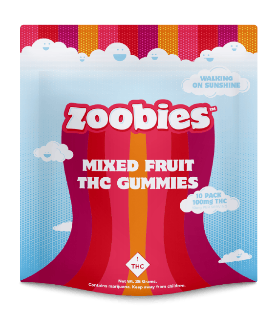 Zoobies: Full Spectrum Mixed Fruit RSO 10 Mg Gummies - Indica