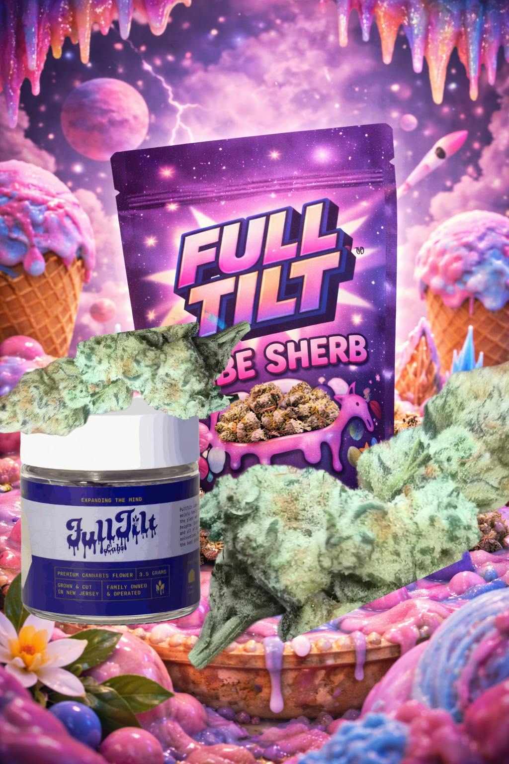 Full Tilt - Bebe Sherb - 3.5g - Flower