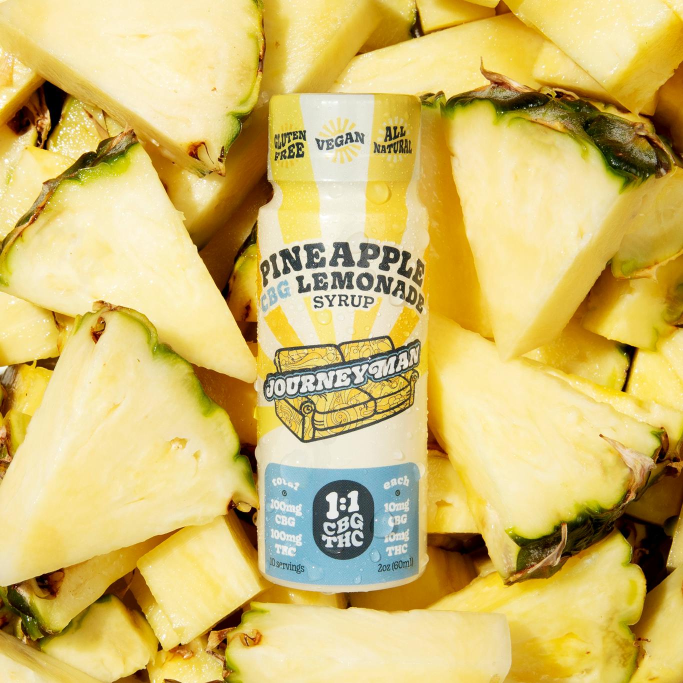 Pineapple Lemonade (1:1 CBG:THC) - 100mg Bottle