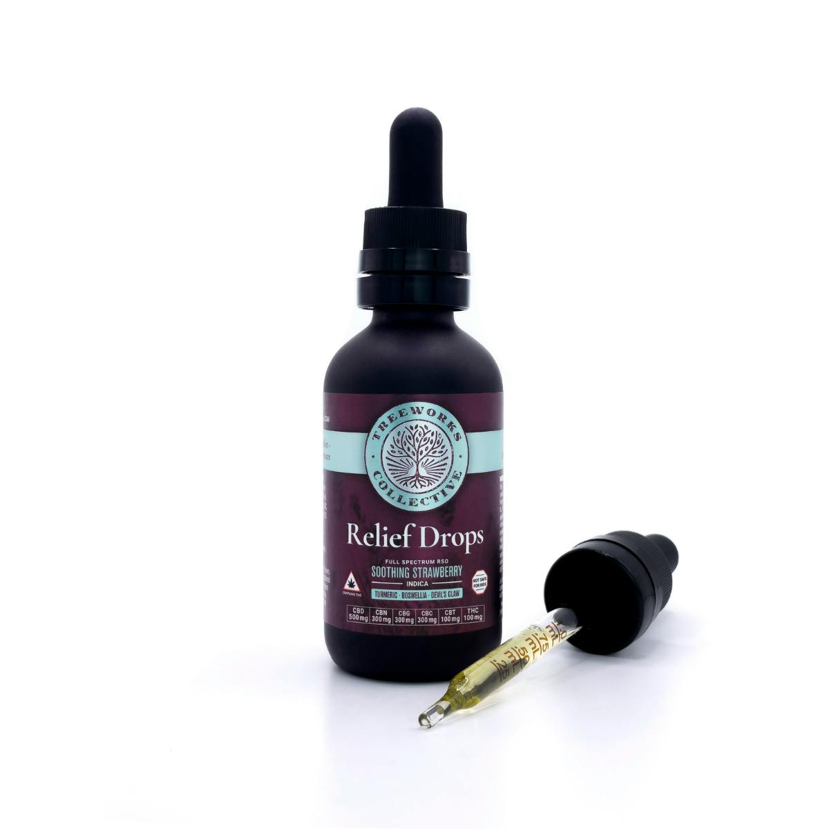Relief Drops - Soothing Strawberry - 1400 TAC Bottle