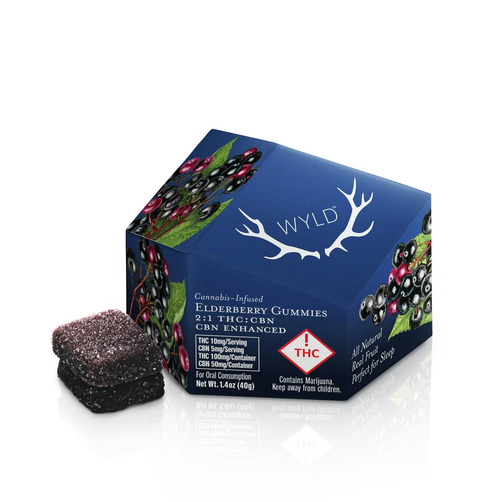Wyld Elderberry 2:1 THC:CBN Gummies 100mg