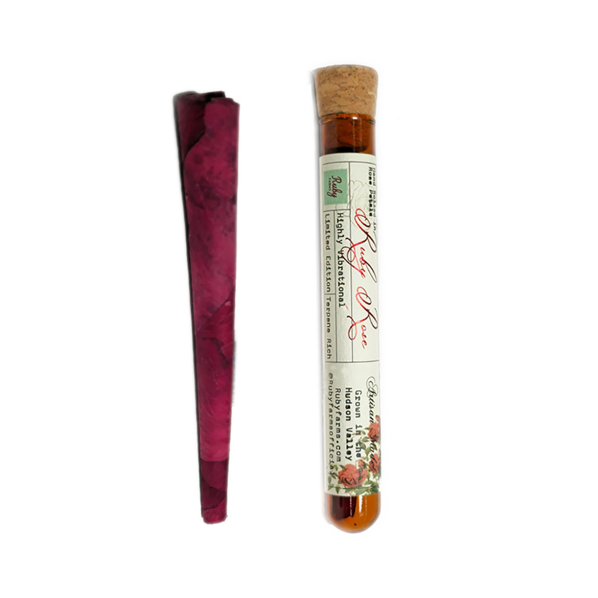 Ruby Farms | Rose Petal Preroll | 1.5g | Hash Infused Grandaddy Purple