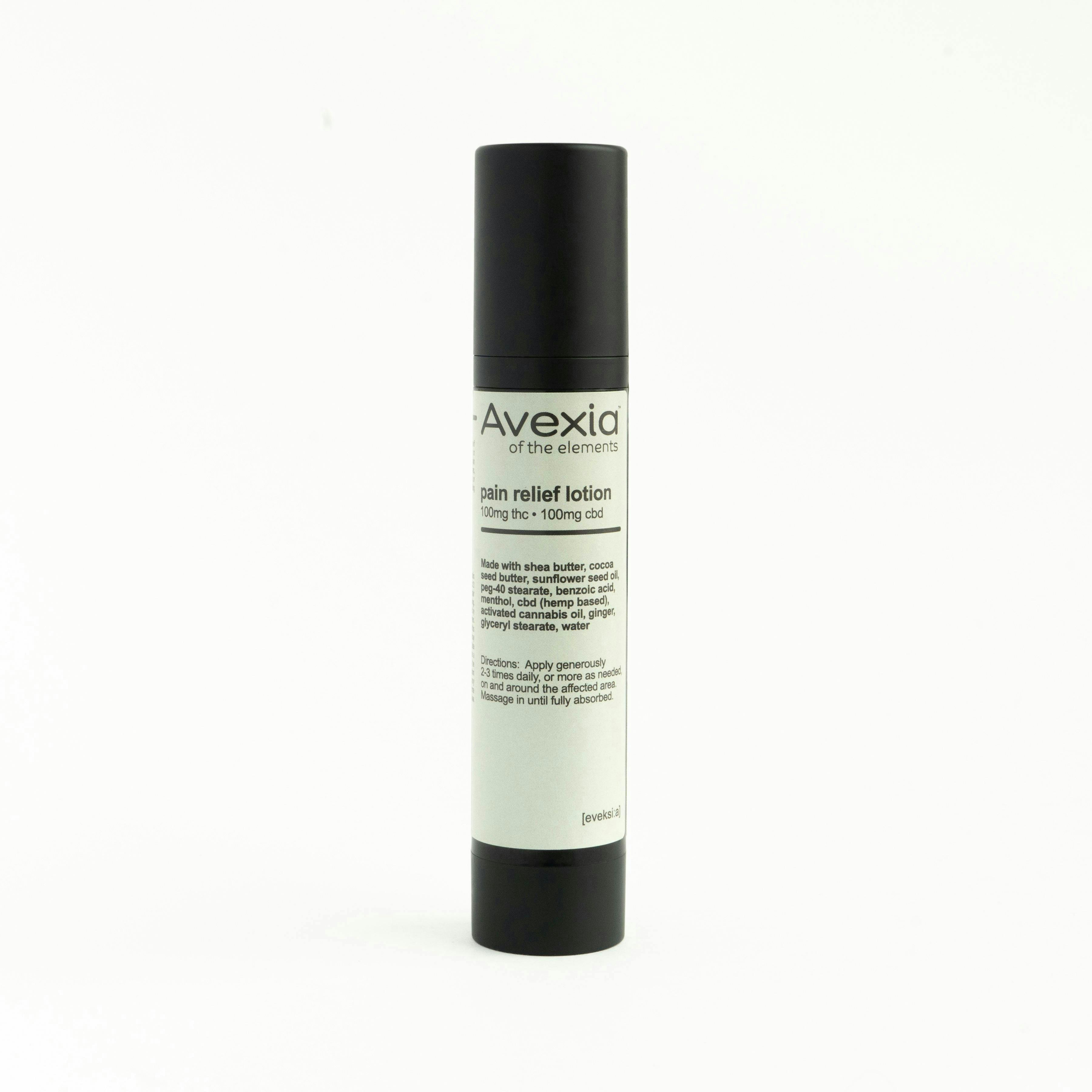 Avexia Lotion Pain Relief 100mg 1:1 CBD:THC