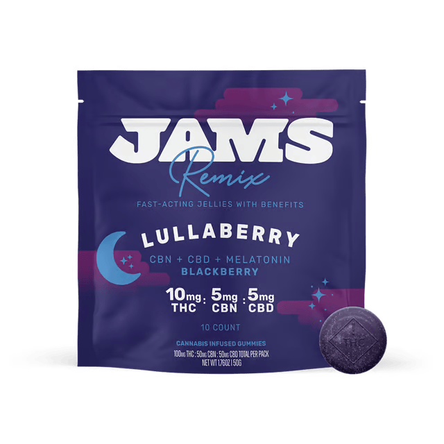 Jams Remix | Lullaberry 2:1:1 THC:CBN:CBD | Edibles | 10 Pack | 100mg (I)