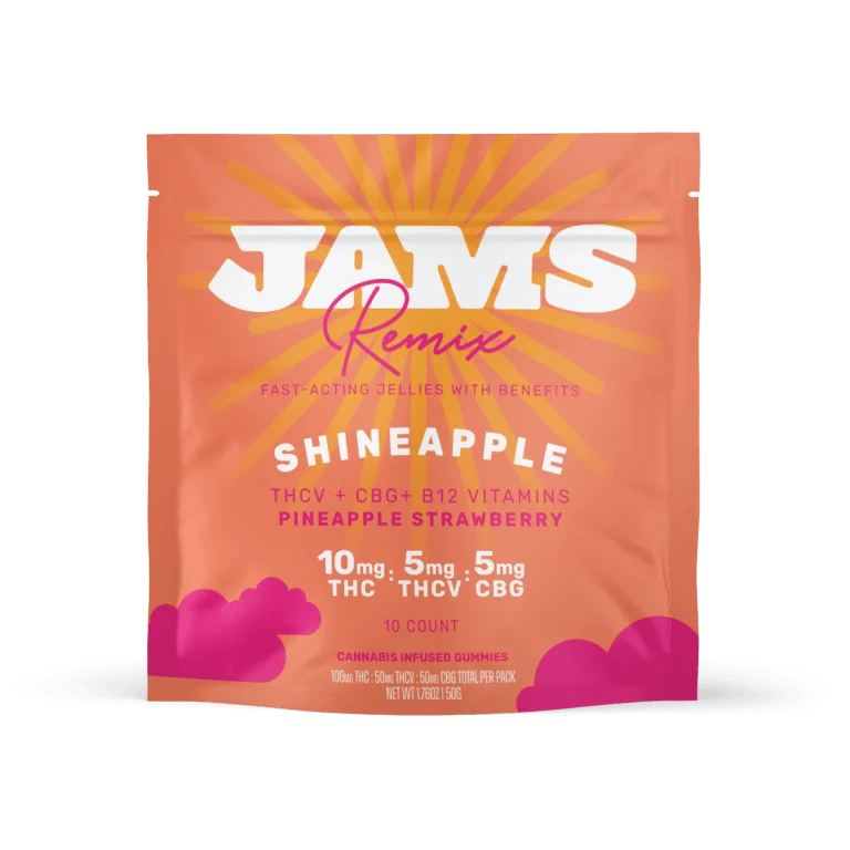 Jams Remix | Shineapple 2:1:1 THC:THCV:CBG | Edibles | 10 Pack | 100mg (S)