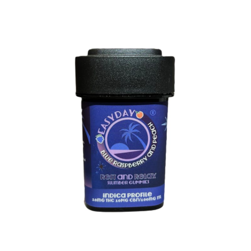 Slumber | Blue Raspberry & Peach Chews 10mg THC & 10mg CBN 10ct.