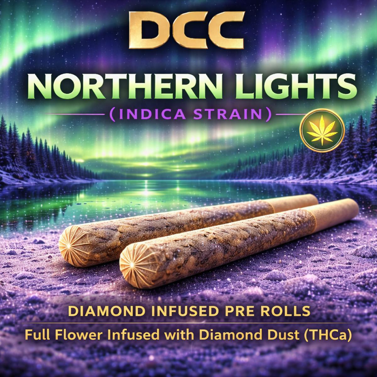 Northern Lights | Diamond Infused Pre-Roll | 0.5g 2pk | Indica Dom. Hybrid