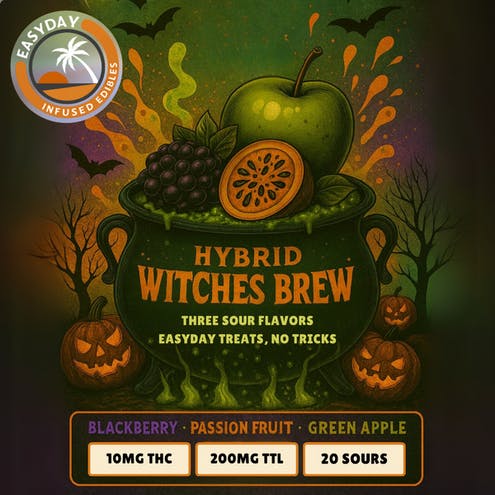 Witches Brew Chews (Blackberry, Passionfruit, & Green Apple) 10mg THC x 20ct