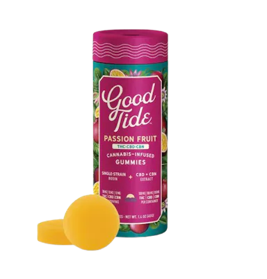 Good Tide | Gummy | 10pk | THC:CBD:CBN | Rosin SLEEP Passion Fruit