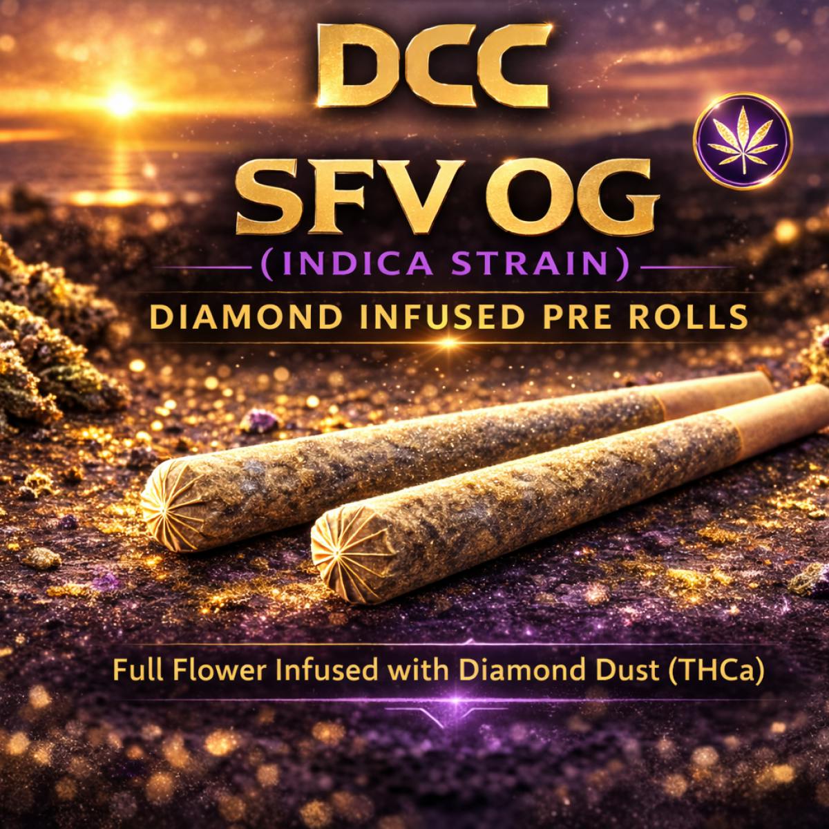 SFV OG | Diamond Infused Pre-Roll | 0.5g 2pk | Indica