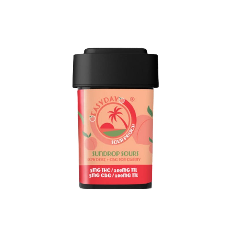 Sour Peach Sativa Sundrops 5mg THC & 5mg CBG x 20ct.