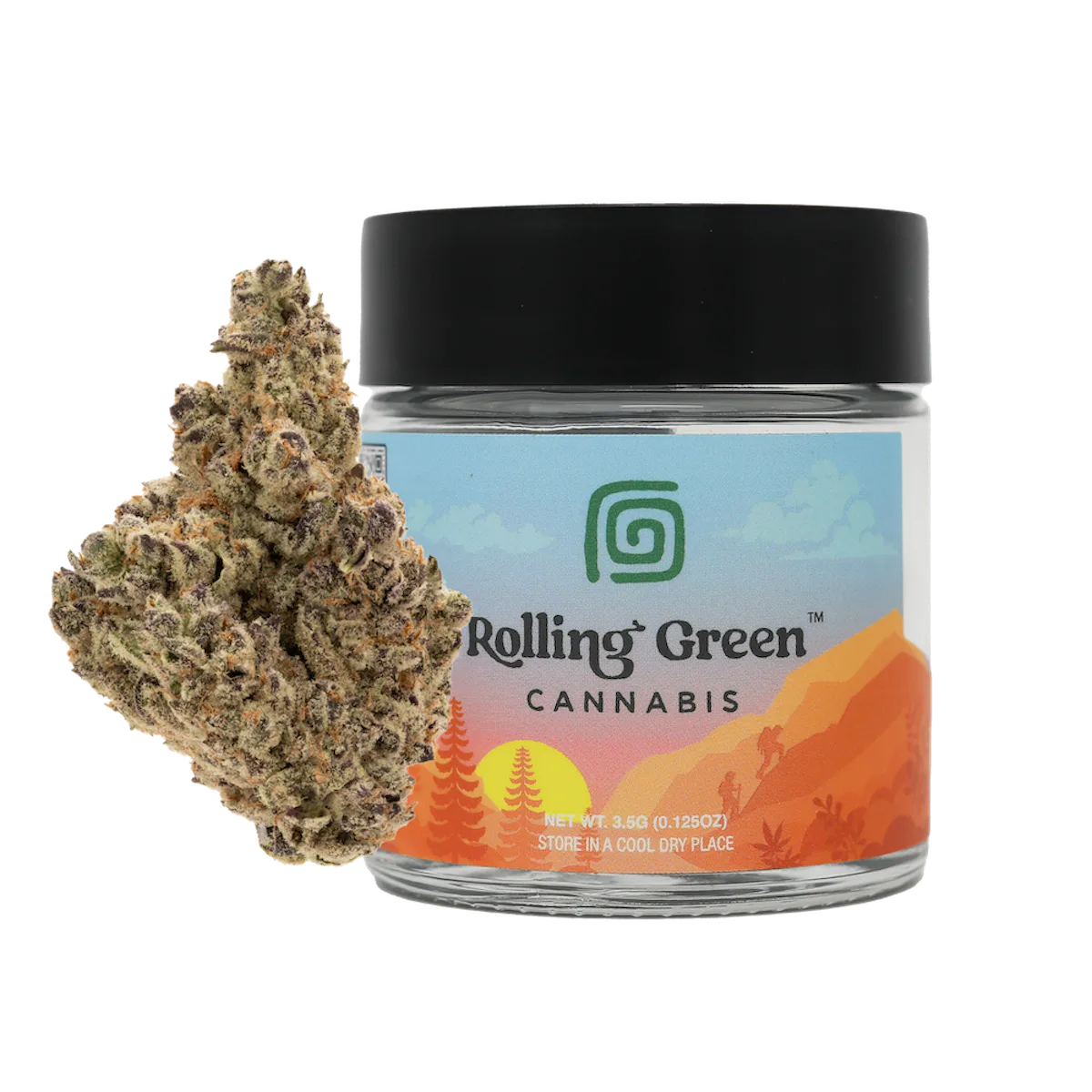 Rolling Green | Flower | Standard Jar | 3.5g | Dante’s Rainbow