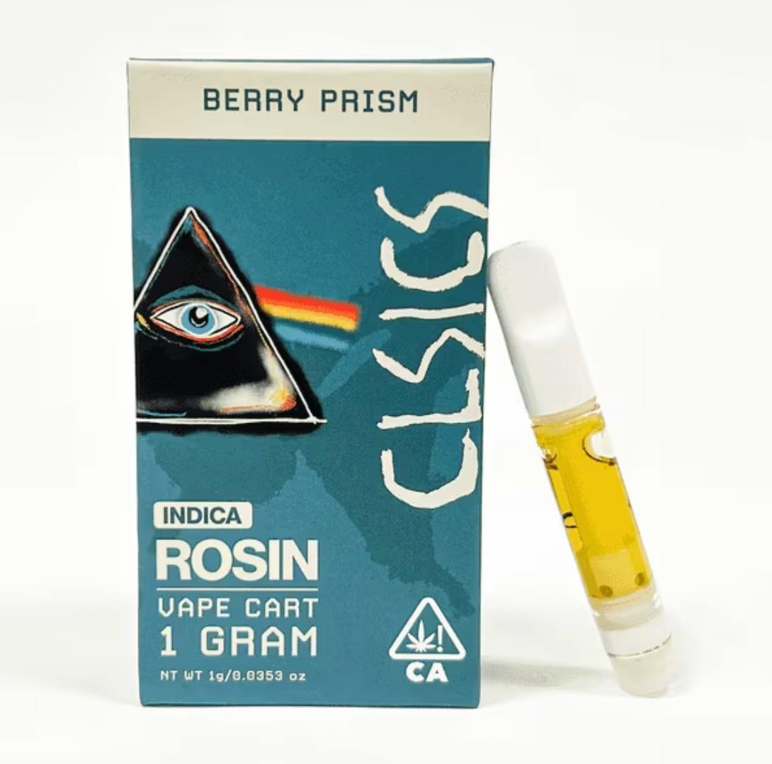 CLSICS — CLSICS Live Rosin Cartridge 1g Indica Berry Prism