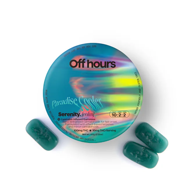 Off Hours | Gummy | 10pk | 100mg | SERENITY Paradise Cooler (THC:CBD)