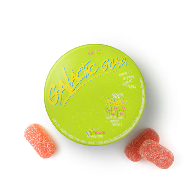 Off Hours | Gummy | 10pk | 100mg | Live Rosin Galactic Guava “Sour Mango Guava"