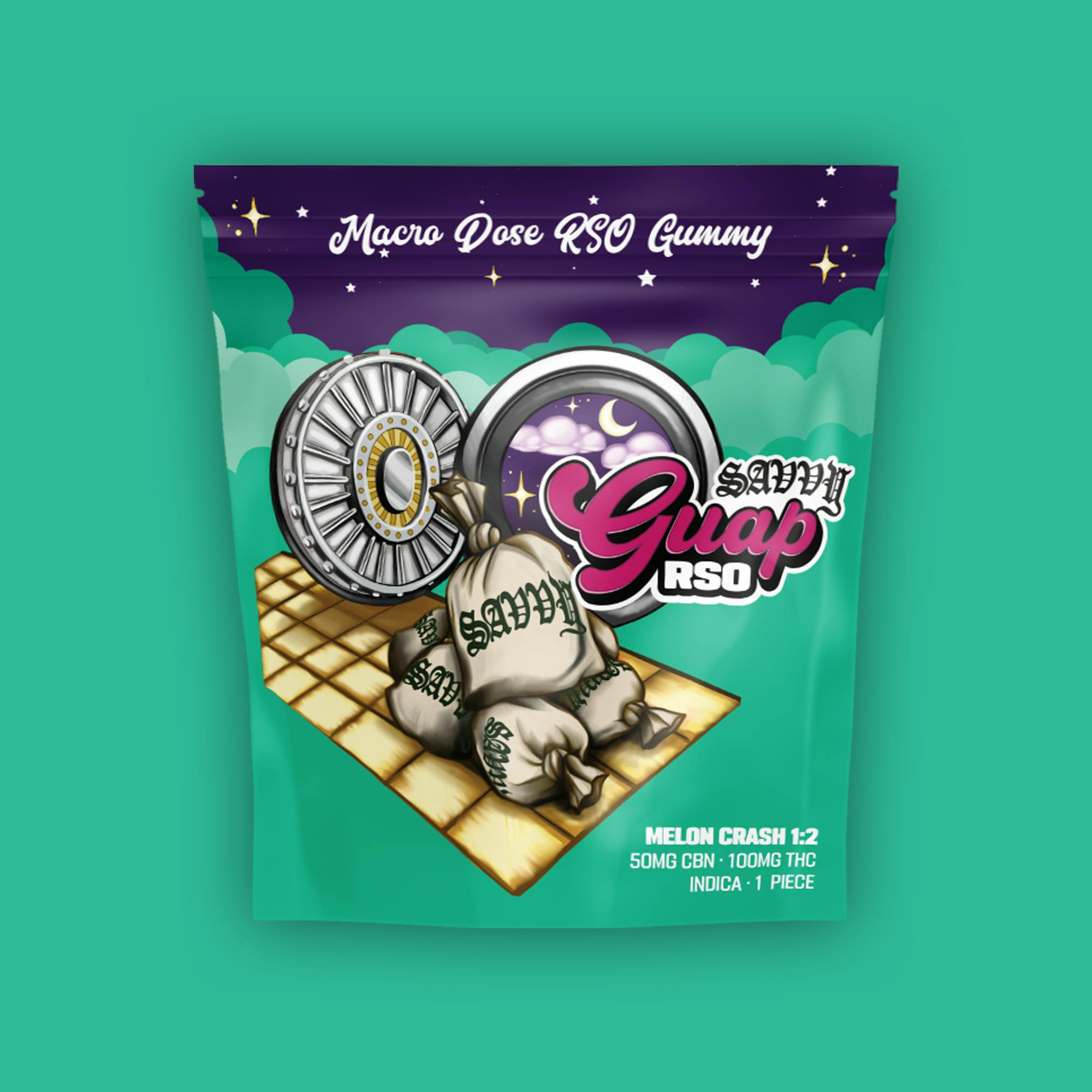 Melon Crash RSO Guap Gummy | 2:1 THC:CBN | 1pk