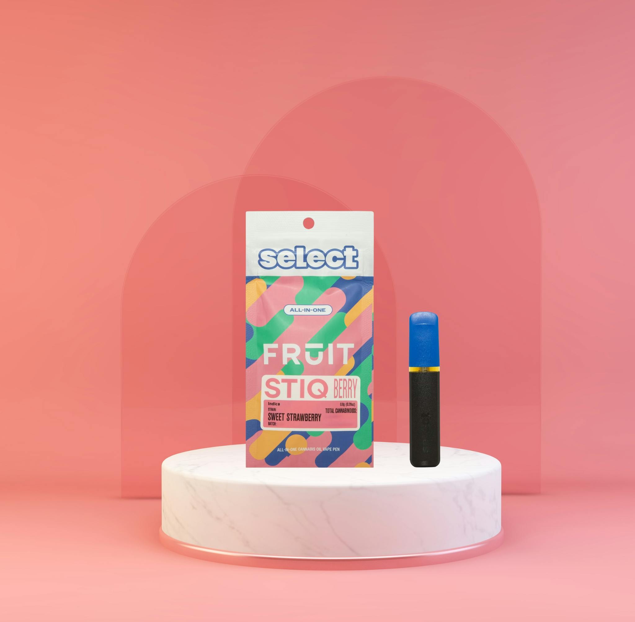 Select - Fruit Stiq - 1g - Sweet Strawberry - Vape Carts - 1g | Vaporizers  | Select | Plantopia Dispensary (Rec)